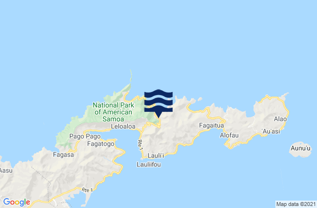 Mapa de mareas Eastern District, American Samoa