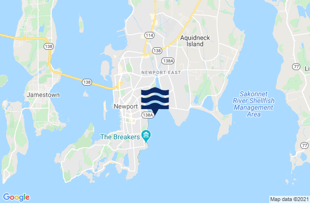 Mapa de mareas Eastons Beach (1st Beach), United States