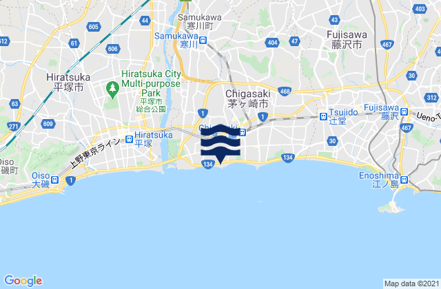 Mapa de mareas Ebina Shi, Japan