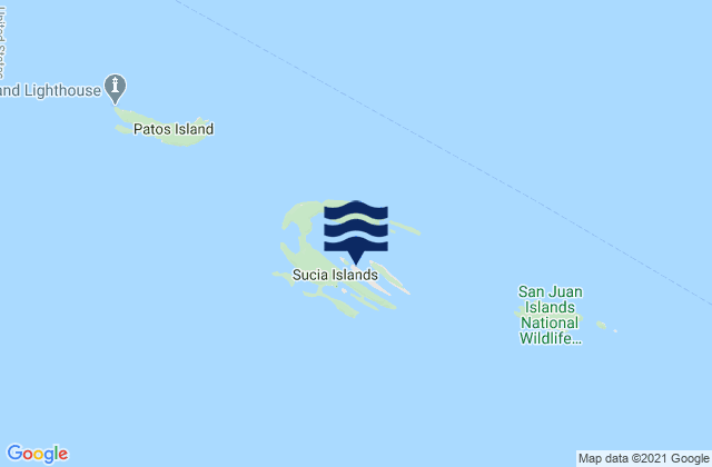 Mapa de mareas Echo Bay Sucia Islands, United States