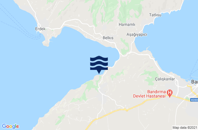Mapa de mareas Edincik, Turkey