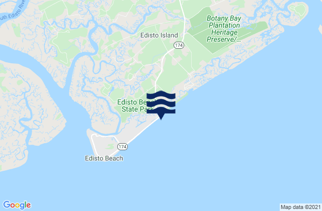 Mapa de mareas Edisto Beach (Edisto Island), United States