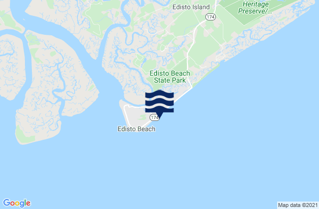 Mapa de mareas Edisto Beach, United States