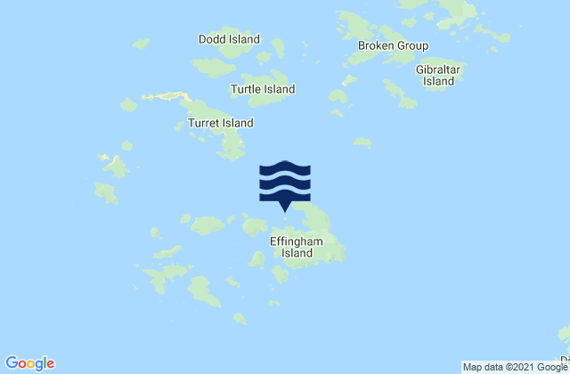 Mapa de mareas Effingham Bay, Canada