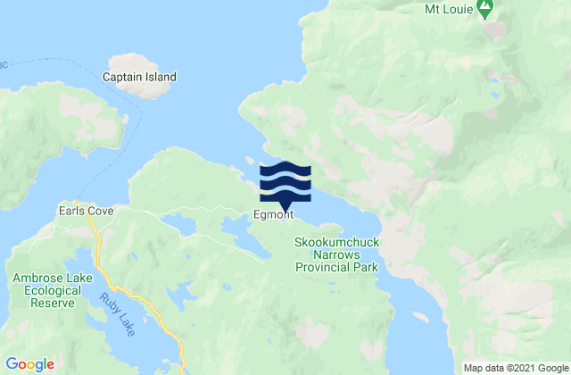 Mapa de mareas Egmont, Canada