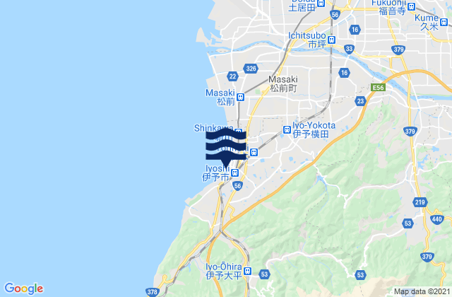 Mapa de mareas Ehime, Japan