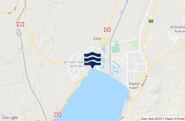 Mapa de mareas Eilat, Israel