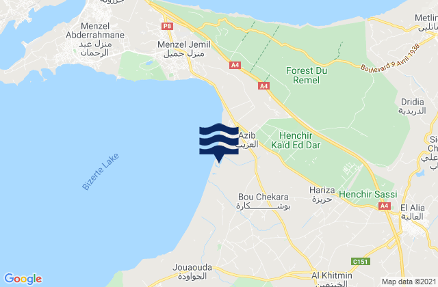 Mapa de mareas El Alia, Tunisia