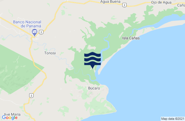 Mapa de mareas El Bebedero, Panama