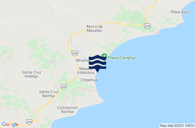 Mapa de mareas El Carrizal, Mexico