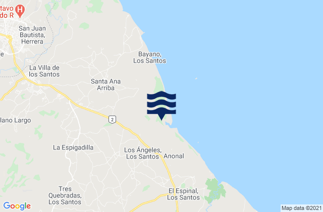 Mapa de mareas El Ejido, Panama