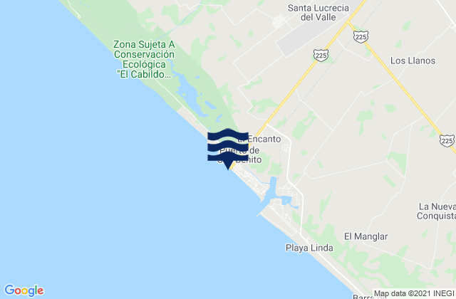 Mapa de mareas El Encanto, Mexico