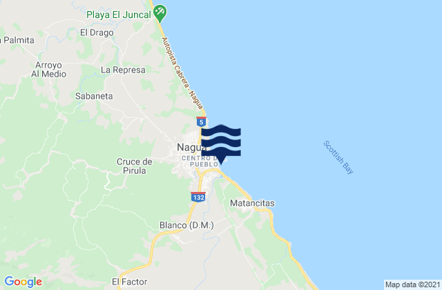 Mapa de mareas El Factor, Dominican Republic
