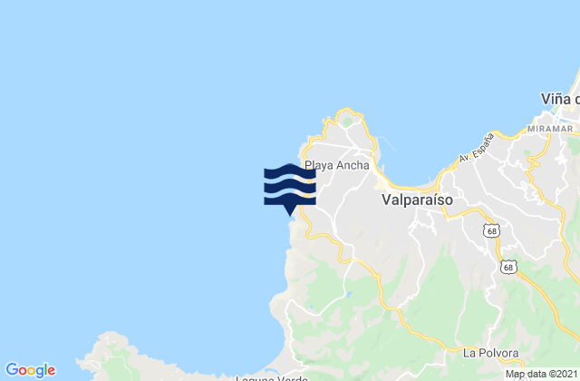 Mapa de mareas El Faro, Chile