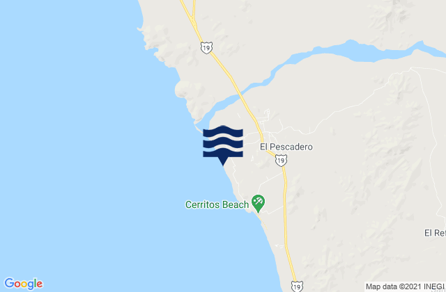 Mapa de mareas El Pescadero, Mexico
