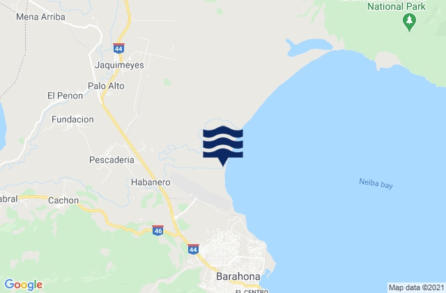 Mapa de mareas El Peñón, Dominican Republic