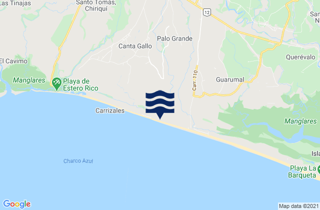 Mapa de mareas El Tejar, Panama