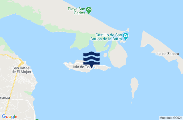 Mapa de mareas El Toro, Venezuela