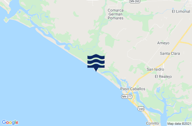 Mapa de mareas El Viejo, Nicaragua