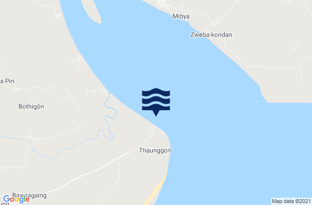 Mapa de mareas Elephant Point Rangoon River, Myanmar