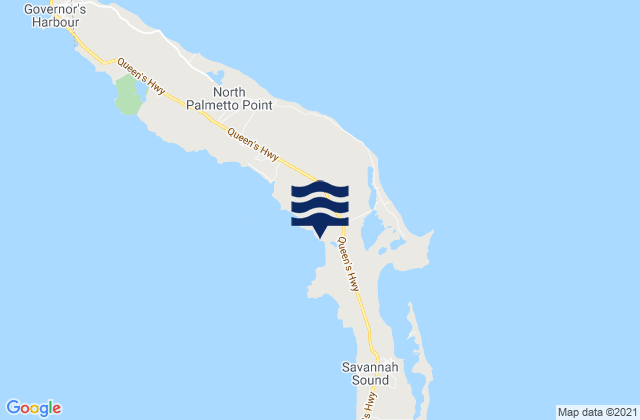 Mapa de mareas Eleuthera Island, Bahamas