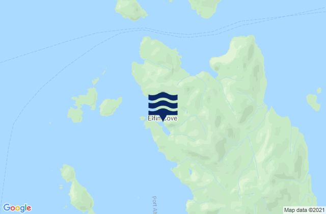 Mapa de mareas Elfin Cove Port Althorp, United States