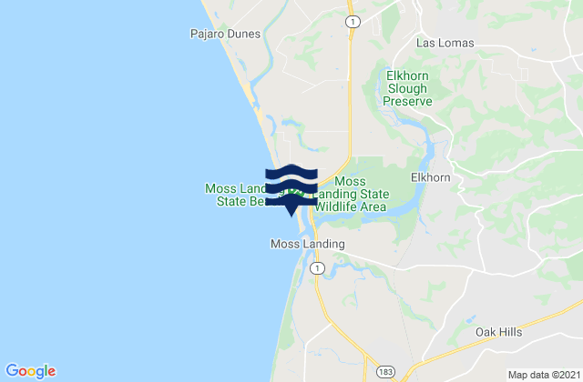 Mapa de mareas Elkhorn Yacht Club, United States