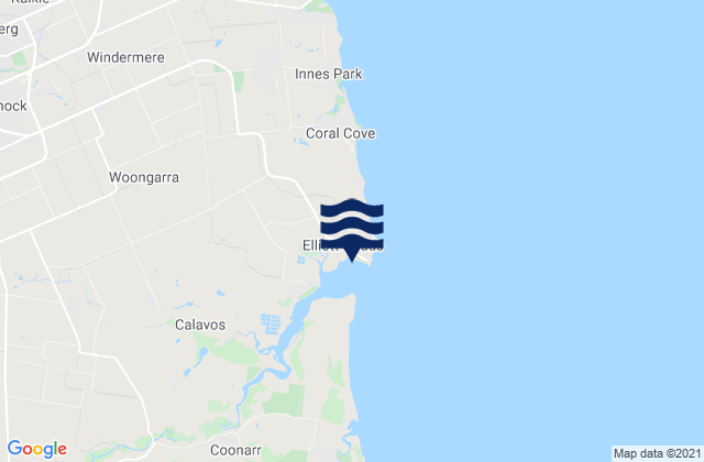Mapa de mareas Elliot Heads, Australia