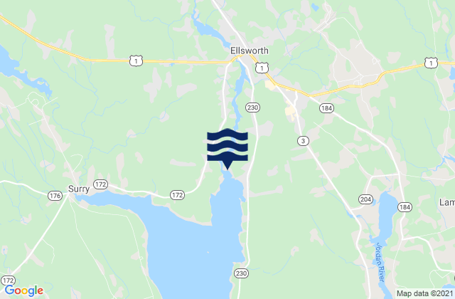 Mapa de mareas Ellsworth Union River, United States