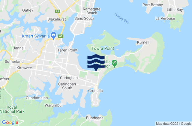 Mapa de mareas Elouera (Cronulla), Australia