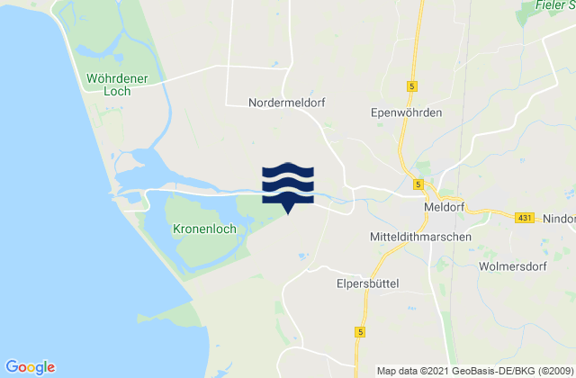 Mapa de mareas Elpersbüttel, Germany
