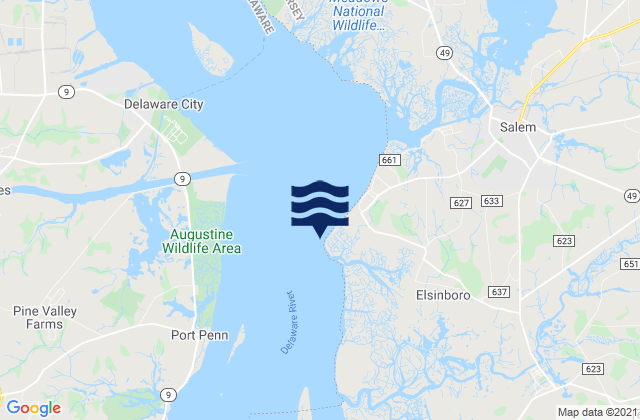 Mapa de mareas Elsinboro Point, United States