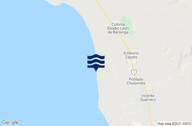 Mapa de mareas Emiliano Zapata, Mexico