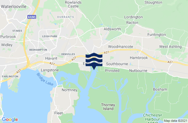 Mapa de mareas Emsworth, United Kingdom