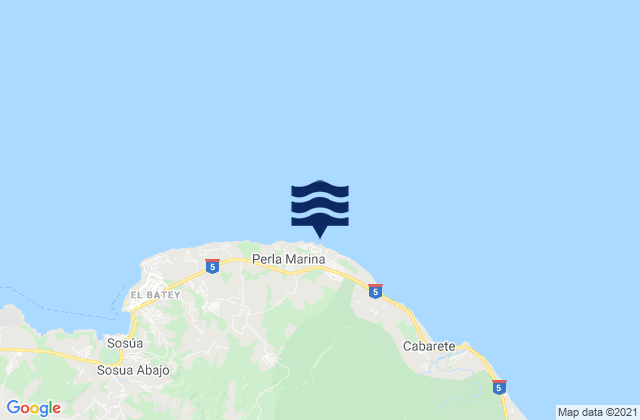 Mapa de mareas Encuentro, Dominican Republic