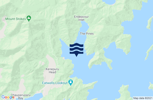 Mapa de mareas Endeavour Inlet, New Zealand