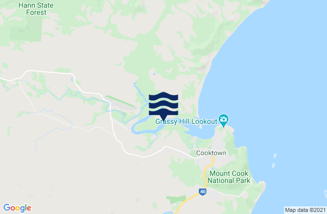 Mapa de mareas Endeavour River North, Australia
