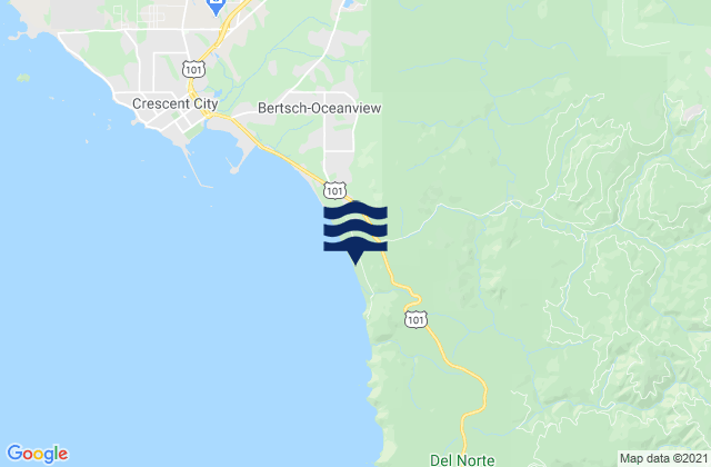 Mapa de mareas Enderts Beach, United States