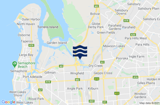 Mapa de mareas Enfield, Australia