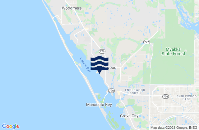 Mapa de mareas Englewood, United States