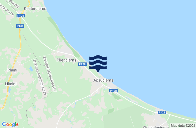 Mapa de mareas Engures Novads, Latvia