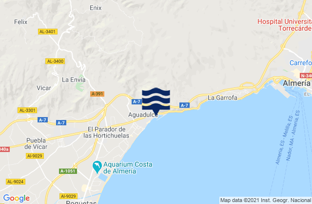 Mapa de mareas Enix, Spain