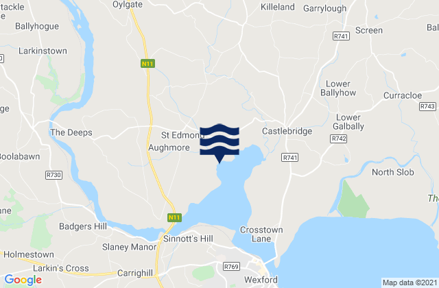 Mapa de mareas Enniscorthy, Ireland
