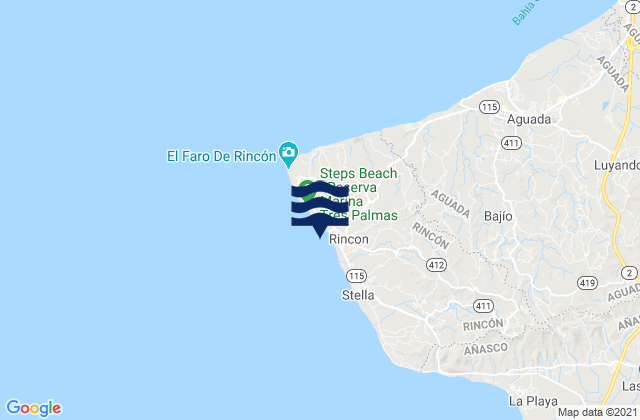 Mapa de mareas Ensenada Barrio, Puerto Rico