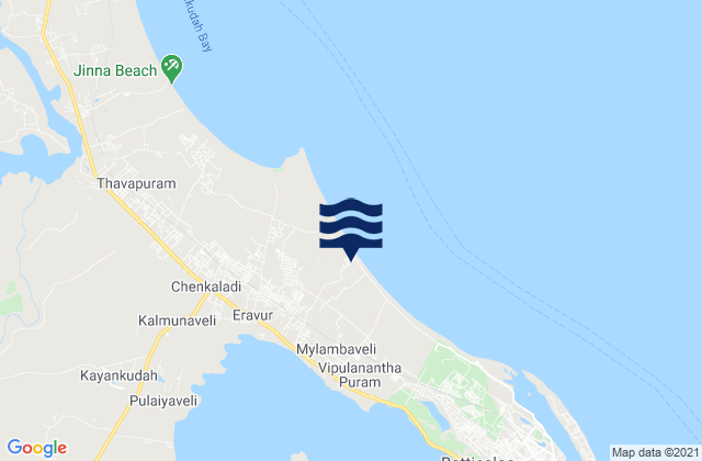 Mapa de mareas Eravur Town, Sri Lanka