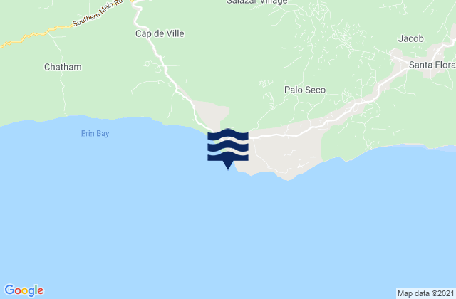 Mapa de mareas Erin Bay, Trinidad and Tobago