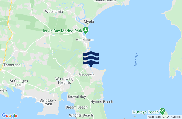 Mapa de mareas Erowal Bay, Australia