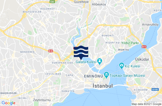 Mapa de mareas Esenler, Turkey