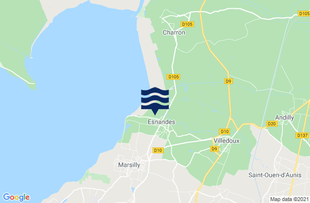 Mapa de mareas Esnandes, France