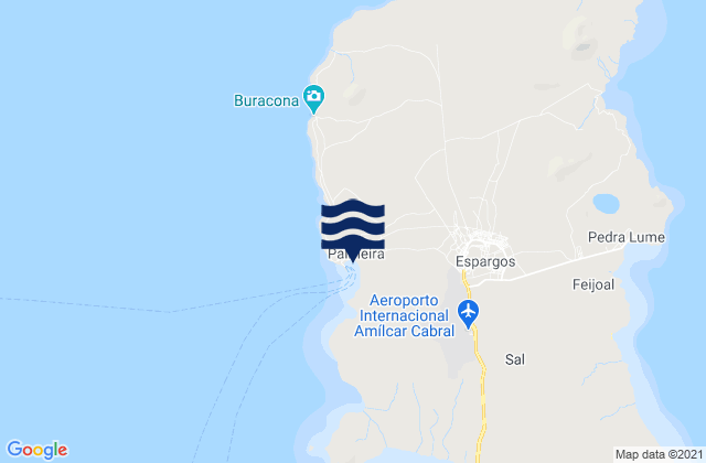 Mapa de mareas Espargos, Cabo Verde